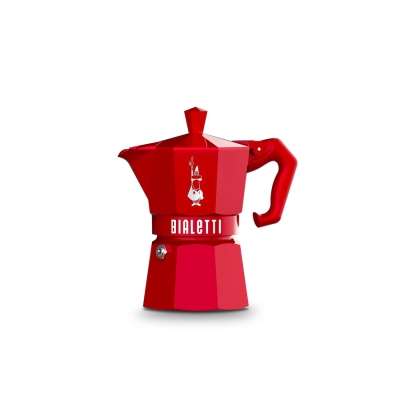 Кафеварка за 3 чаши Moka Exclusive, червена, Bialetti Италия
