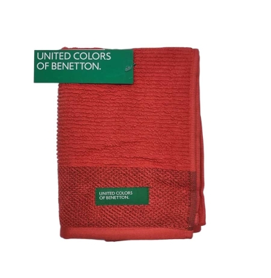 Кърпа за баня 50 х 90 см Rainbow - червен цвят, United Colors of Benetton