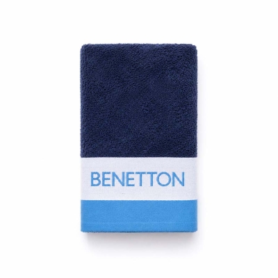 Кърпа за баня 50 х 90 см, син цвят, United Colors of Benetton