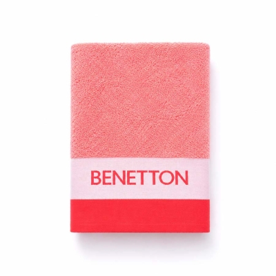 Кърпа за баня 50 х 90 см, розов цвят, United Colors of Benetton
