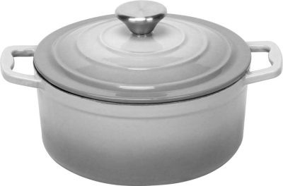 Емайлирана чугунена тенджера 20 x 9.8 см Lyon Grey - Peterhof