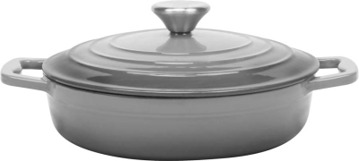 Емайлирана плитка чугунена тенджера 22 x 5.8 см Lyon Grey - Peterhof