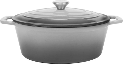 Чугунена емайлирана тенджера 36 х 27.8 см Lyon Grey - Peterhof