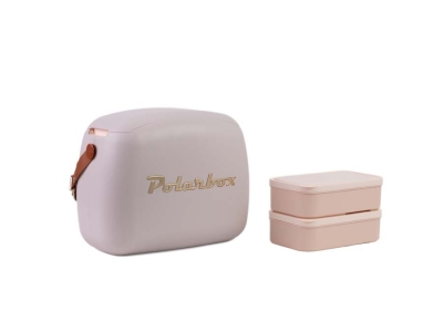 Хладилна кутия 6 литра и 2 броя кутии за храна Polarbox Gold, цвят перла, Polarbox Испания