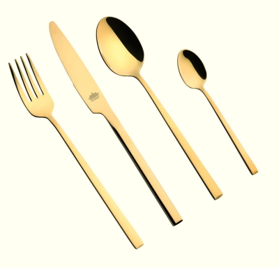 Прибори за хранене 24 части SARA - златисти - Peterhof 