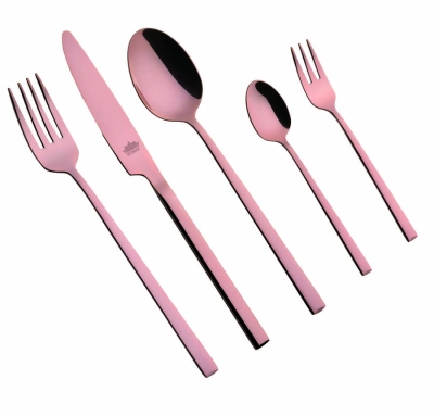 Прибори за хранене 30 части Serena, розово-златисто - Peterhof 