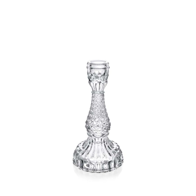 Стъклен свещник Diamond 9 х h18 см, Wilmax Англия