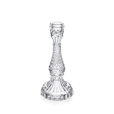 Стъклен свещник Diamond 10 х h21 см, Wilmax Англия