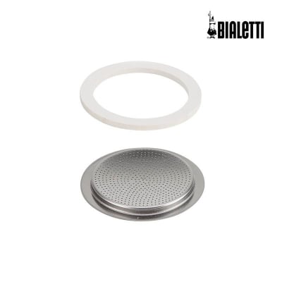 Комплект силиконов уплътнител и 1 брой филтър за кафеварки - 1 чаша, Bialetti Италия