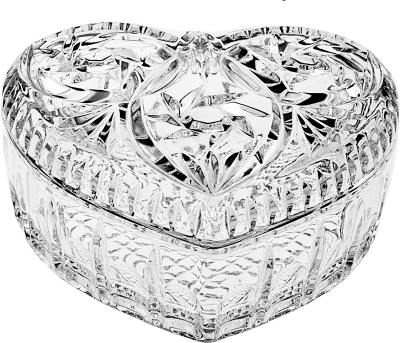 Кристална бижутерка Сърце 13 см, Bohemia Crystal Чехия
