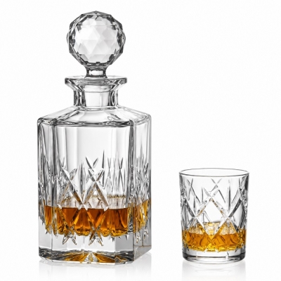 Кристален сет за уиски 7 части BRIXTON, Bohemia Crystal Чехия