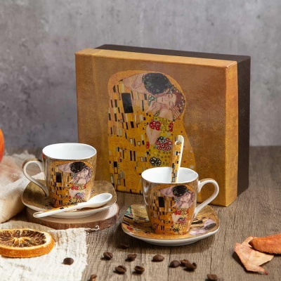 Порцеланов комплект за еспресо кафе 90 мл - 6 части, Целувката