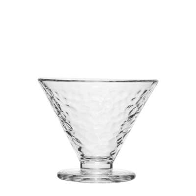 Стъклени чаши за десерт 160 мл с релеф - 6 броя