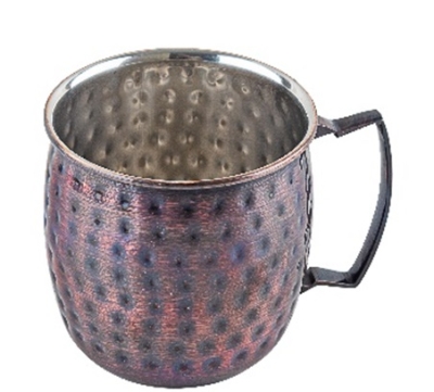 Чаша за коктейл 480 мл Moscow Mug, медно релефно покритие Antique
