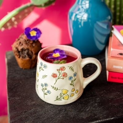 Керамична чаша с цветя за кафе или чай 350 мл MALIS 2, HOMLA Полша