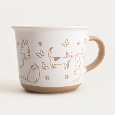 Порцеланова чаша за чай 300 мл NANDI - котенца, HOMLA Полша