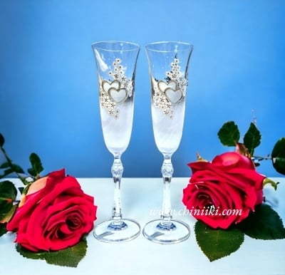 Ритуални чаши за шампанско 190 мл, 2 броя, Модел 3