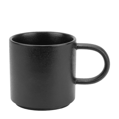 Керамична чаша за кафе или чай 230 мл, черен цвят