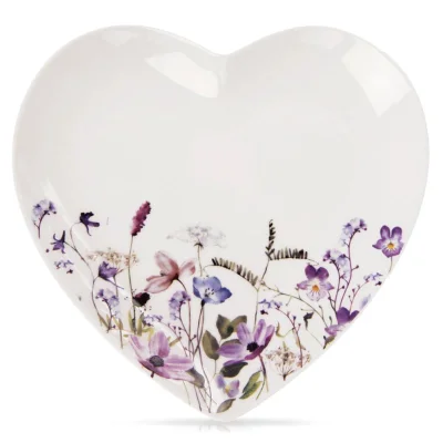 Порцеланова чиния Сърце 17.5 x 17 см Полски цветя, VL Полша