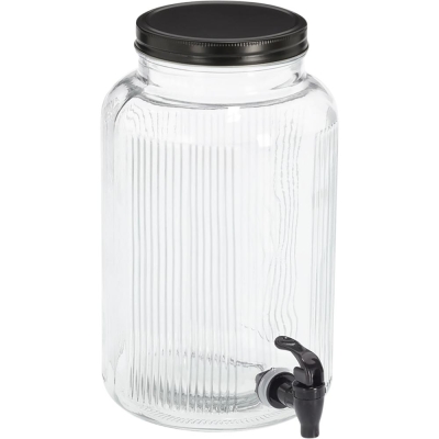 Стъклен диспенсър за вода с кранче 3.9 литра, ZELLER Германия