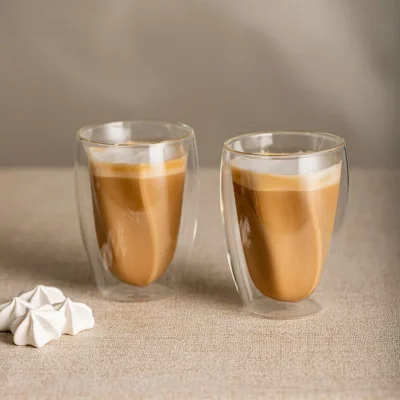 Комплект 2 броя двустенни чаши за Лате 280 мл CEMBRA MODERN, HOMLA Полша