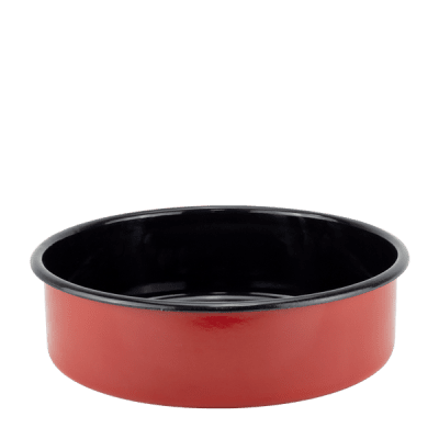 Емайлирана тава Ø 26 x h 8 см - 3.8 л, червена