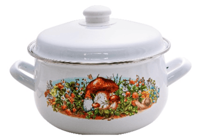 Емайлирана тенджера с капак 22 см, 5 литра, ГОРСКО ЦАРСТВО