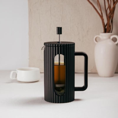 Френска преса за кафе и чай 1 л - GENUA - черна, HOMLA Полша