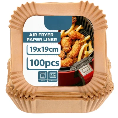 Квадратни хартиени кошници за Air Frier 19 x 19 см - 100 бр, VL Полша
