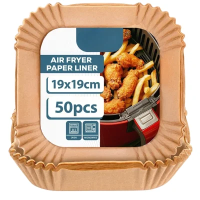 Квадратни хартиени кошници за Air Frier 19 x 19 см - 50 бр, VL Полша