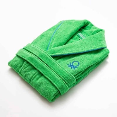 Халат за баня Rainbow L/XL, зелен, United Colors Of Benetton