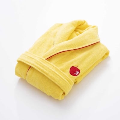 Халат за баня Fruits L/XL, жълт цвят, ябълки, United Colors Of Benetton