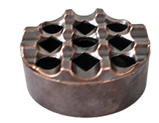 Алуминиев кръгъл ветроустойчив пепелник Ø 9.3 x h 4 см пепелник, Rustic