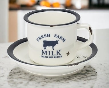 Порцеланова чаша за кафе 125 мл с подложна чинийка, HAPPY FARM