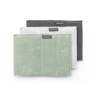 Комплект 3 броя микрофибърни кърпи SinkSide Dark Grey/Light Grey/Jade Green,  Brabantia Холандия