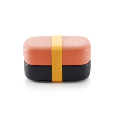 Сет кутии за храна 2 x 500 мл - On The Go Coral, Lekue Испания
