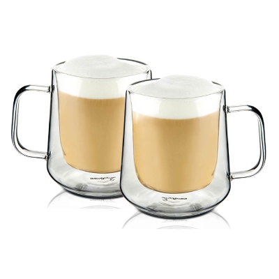 Двустенни чаши за капучино и лате 360 мл - 2 бр, Luigi Ferrero Coffeina