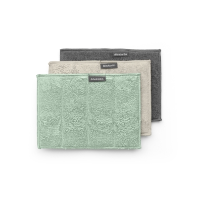 Комплект микрофибърни кърпи 3 бр - SinkSide Dark Grey/Soft Beige/Jade Green, Brabantia 