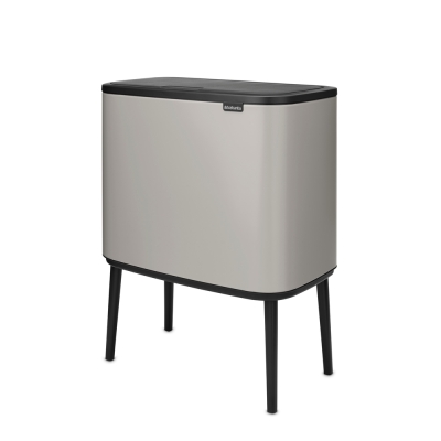 Кош за разделно събиране на смет 3 x 11 литра Bo Touch - Soft Grey, Brabantia 