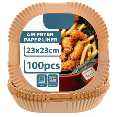 Квадратни хартиени кошници за Air Frier 23 x 23 см - 100 бр, VL Полша