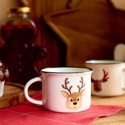 Порцеланова коледна чаша за кафе 150 мл - Еленче CANSO, HOMLA Полша