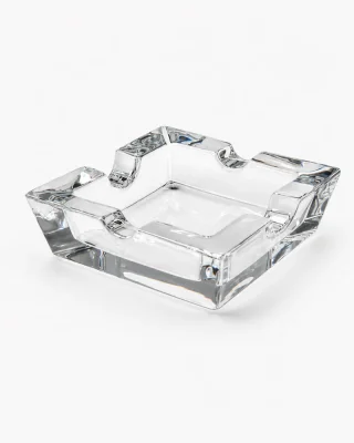 Кристален пепелник с 4 канала - 10 x 10 см, Bohemia Crystal Чехия