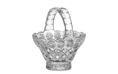 Кристална кошница с дръжка 20.5 см, Bohemia Crystal Чехия