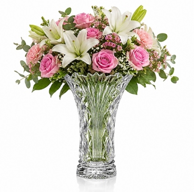 Кристална ваза за цветя 24.5 см OXFORD, Bohemia Crystal Чехия