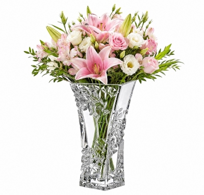 Кристална ваза за цветя 29 см SAMURAI, Bohemia Crystal Чехия