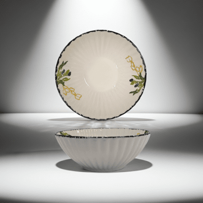 Керамична купа за салата 23 см OLIVE, декор маслини