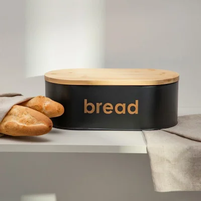 Кутия за хляб с бамбуков капак 34 x 18.5 x 12 см PARMA, HOMLA Полша