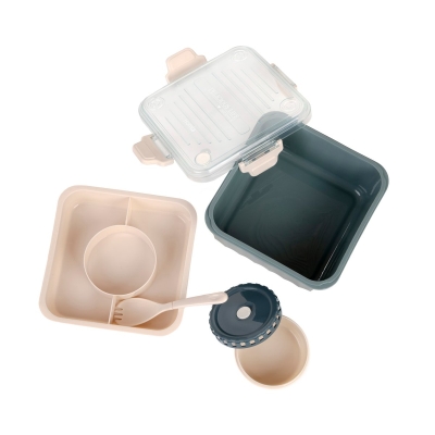 Кутия за храна 2.15 л с прибори за хранене POPPIE - синя, HOMLA Полша