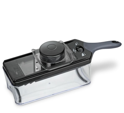 Ренде - мандолина за зеленчуци с 4 приставки и контейнер VARIO- черен, Küchenprofi Германия