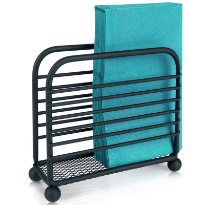 Метален салфетник 11.5 x 10 см - черен, VL Полша